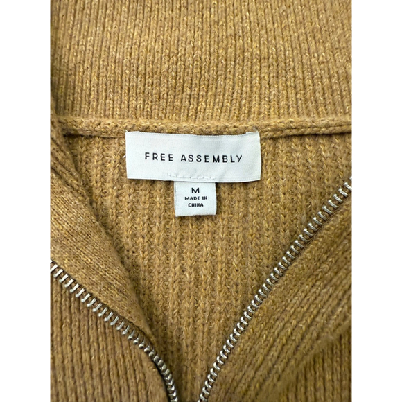 Free Assembly Half-Zip Camel Color Sweater Women's Size M - Picture 8 of 8
